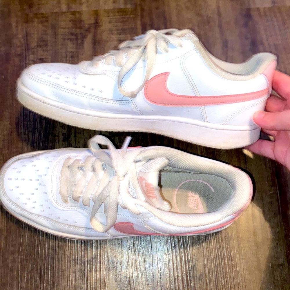 Nike Air Force 1 white and light pink. Great condition only worn couple of times
